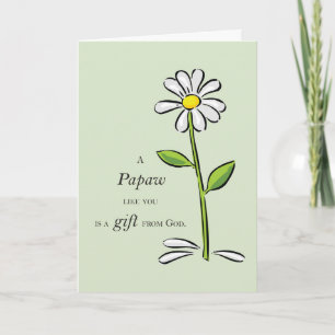 Papaw Geschenk von Gott Daisy Religiöse Großeltern Karte