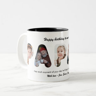 Papaw Individuelle Foto-Collage Personalisierter O Zweifarbige Tasse