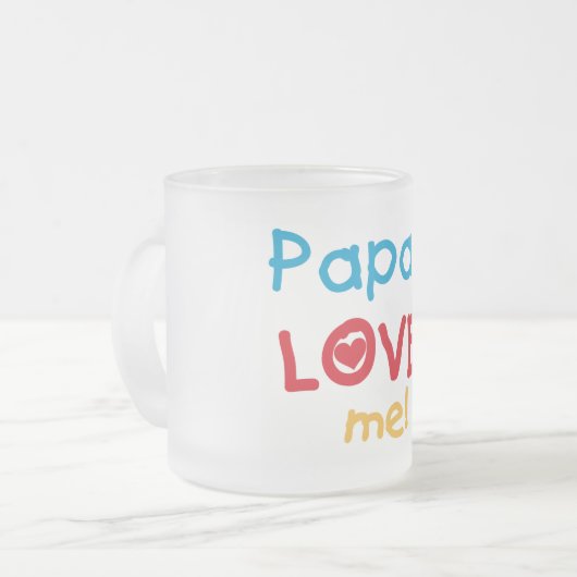 Papaw-Lieben T - Shirt und Geschenke Mattglastasse (Vorderseite Links)