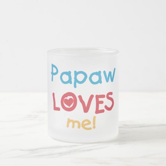 Papaw-Lieben T - Shirt und Geschenke Mattglastasse (Mittel)