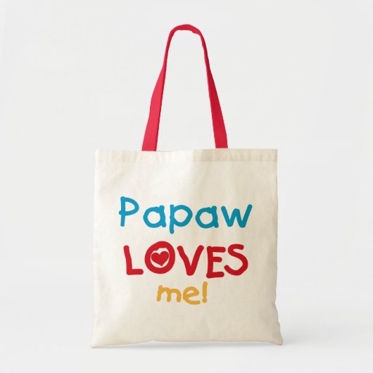 Papaw-Lieben T - Shirt und Geschenke Tragetasche (Vorne)