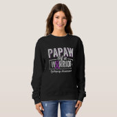 Papaw of a Warrior Epilepsy Papaw Purple Ribbon Su Sweatshirt (Vorne ganz)