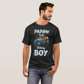 Papaw of the Birthday Boy Monster Truck Bday Men G T-Shirt (Vorne ganz)