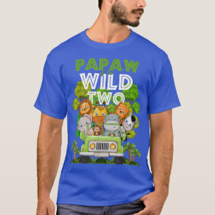 Papaw of the Wild Two Zoo Truck Birthday Safari Ju T-Shirt
