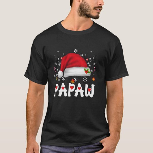 Papaw Santa Christmas Familie Matching Pajamas Men T-Shirt (Vorderseite)