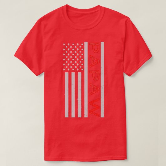 Papaw Shirt Patriotic US American Flag Geschenk (Design vorne)