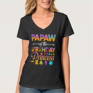 Papaw von Prinzessin Donut Birthday Girl T-Shirt