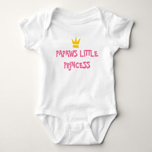 PAPAWS KLEINE PRINZESS ONEPIECE BABY STRAMPLER (Vorderseite)