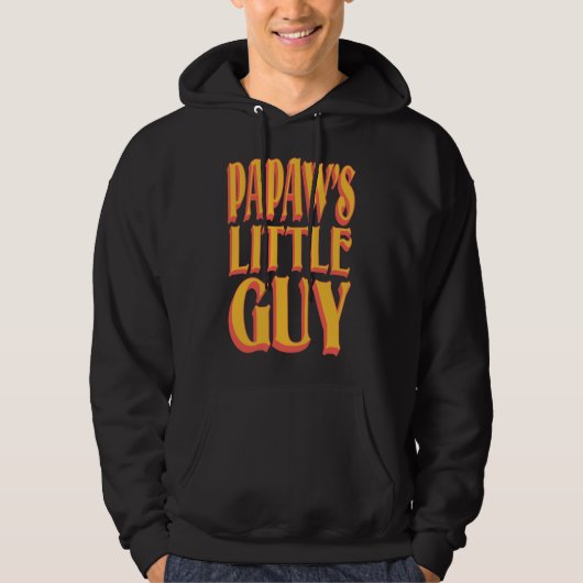 Papaw's Little Typ Funny Grandmatt Sprichwort Desi Hoodie (Vorderseite)