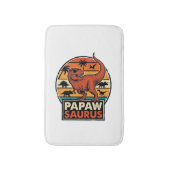 Papawsaurus Retro-Dinosaur-Sonnenuntergangs-Vektor Badematte (Vorderseite Vertikal)