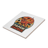 Papawsaurus Retro-Dinosaur-Sonnenuntergangs-Vektor Fliese (Seite)