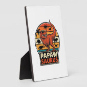 Papawsaurus Retro-Dinosaur-Sonnenuntergangs-Vektor Fotoplatte (Seite)