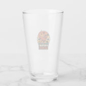 Papawsaurus Retro-Dinosaur-Sonnenuntergangs-Vektor Glas (Rückseite)