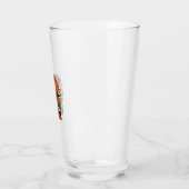 Papawsaurus Retro-Dinosaur-Sonnenuntergangs-Vektor Glas (Links)