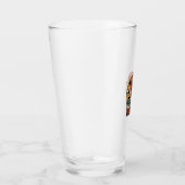 Papawsaurus Retro-Dinosaur-Sonnenuntergangs-Vektor Glas (Rechts)