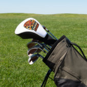 Papawsaurus Retro-Dinosaur-Sonnenuntergangs-Vektor Golf Headcover (In SItu)