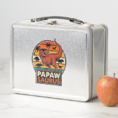 Papawsaurus Retro-Dinosaur-Sonnenuntergangs-Vektor Metall Brotdose (Beispiel)