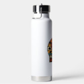 Papawsaurus Retro-Dinosaur-Sonnenuntergangs-Vektor Trinkflasche (rechts)