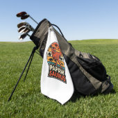 Papawsaurus Retro-Dinosaurier-Sonnenuntergangs-Vek Golfhandtuch (Gras)