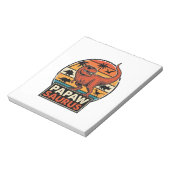 Papawsaurus Retro-Dinosaurier-Sonnenuntergangs-Vek Notizblock (Rotiert)