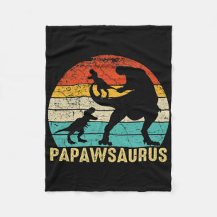 Papawsaurus Rex Papaw Dinosaur 2 Kinder Vatertag  Fleecedecke