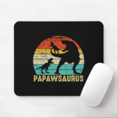 Papawsaurus Rex Papaw Dinosaur 2 Kinder Vatertag  Mousepad (Mit Mouse)