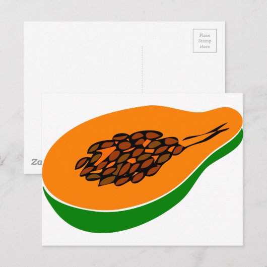 Papaya-3110 Postkarte (Vorne/Hinten)