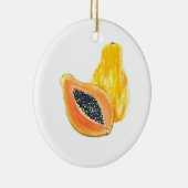 Papaya-Aquarell Keramikornament (Rechts)