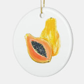 Papaya-Aquarell Keramikornament (Links)