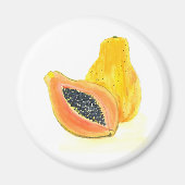 Papaya-Aquarell Magnet (Vorne)