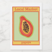 Papaya-Aufkleber Lebensmitteletikett (Einzelnes Label)