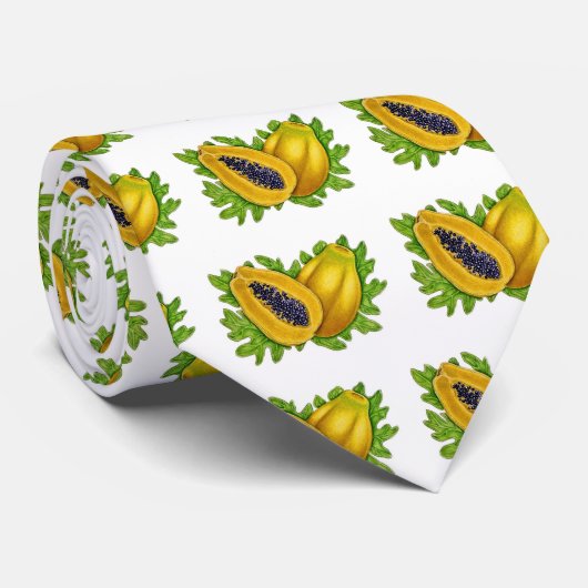 Papaya botanisch krawatte (Gerollt)