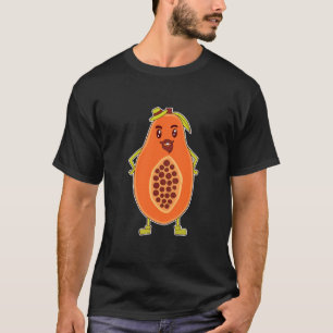 Papaya Cartoon Frucht Vater Food Father  T-Shirt