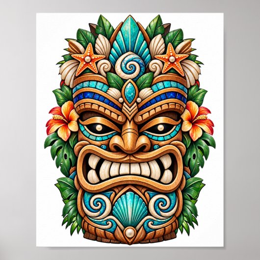Papaya Crest Tiki Poster (Vorne)