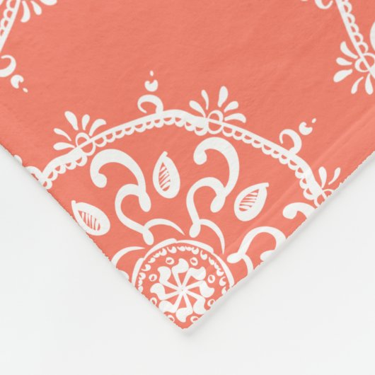 Papaya Fleecedecke (Ecke)