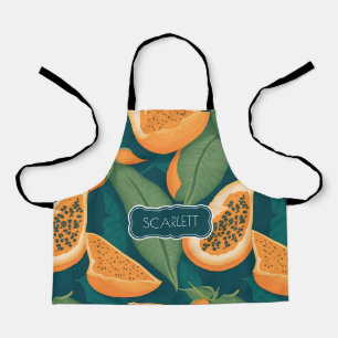 Papaya Floral Personalisiertes Muster Schürze