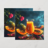 PAPAYA Freshly Squeezed JUICE -  Feiertagskarte (Vorne/Hinten)