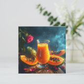 PAPAYA Freshly Squeezed JUICE -  Feiertagskarte (Stehend Vorderseite)
