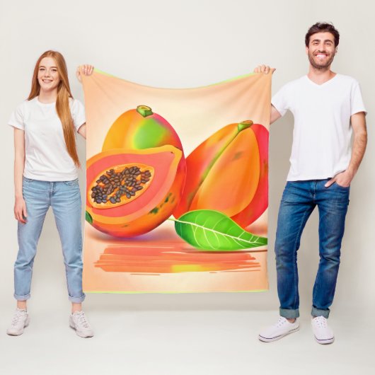 Papaya-Freshness in Scheiben Fleecedecke (Beispiel)