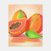 Papaya-Freshness in Scheiben Fleecedecke (Vorderseite)