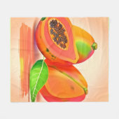 Papaya-Freshness in Scheiben Fleecedecke (Vorderseite (Horizontal))