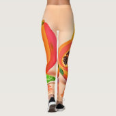 Papaya-Freshness in Scheiben Leggings (Rückseite)