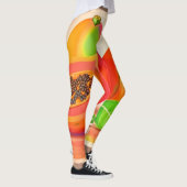 Papaya-Freshness in Scheiben Leggings (Rechts)