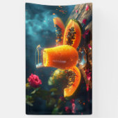 PAPAYA Frisch gepresster SAFT -  Banner (Vertikal)