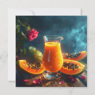 PAPAYA Frisch gepresster SAFT - Feiertagskarte