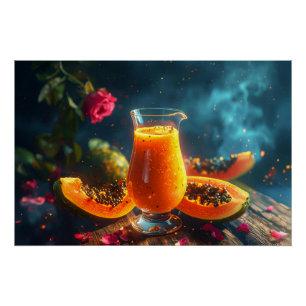 PAPAYA Frisch gepresster SAFT - Poster