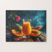 PAPAYA Frisch gepresster SAFT - Puzzle (Horizontal)
