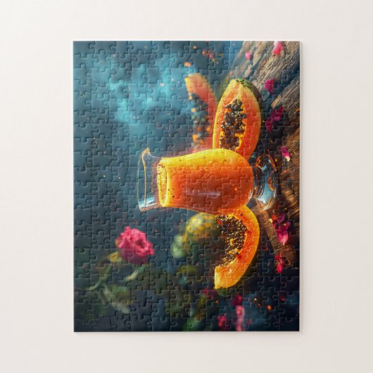 PAPAYA Frisch gepresster SAFT - Puzzle (Vertikal)
