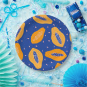 Papaya-Fruchtmuster Pappteller (Party)