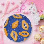 Papaya-Fruchtmuster Pappteller (Party)